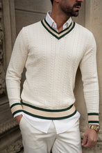 Carregar imagem no visualizador da galeria, V-NECK PEROLA, BEGE & VERDE - Men Clothing | Leaders in Design & Quality | Donato