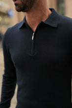 Carregar imagem no visualizador da galeria, POLO COM FECHO AZUL ESCURO