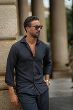 Carregar imagem no visualizador da galeria, CAMISA ELÁSTICA COM TEXTURA AZUL - Men Clothing | Leaders in Design & Quality | Donato