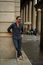 Carregar imagem no visualizador da galeria, CAMISA ELÁSTICA COM TEXTURA AZUL - Men Clothing | Leaders in Design & Quality | Donato