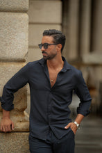Carregar imagem no visualizador da galeria, CAMISA ELÁSTICA COM TEXTURA AZUL - Men Clothing | Leaders in Design & Quality | Donato