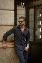 Carregar imagem no visualizador da galeria, CAMISA ELÁSTICA COM TEXTURA AZUL - Men Clothing | Leaders in Design & Quality | Donato