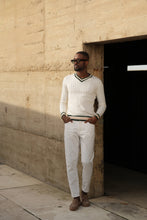 Carregar imagem no visualizador da galeria, V-NECK PEROLA, BEGE & VERDE - Men Clothing | Leaders in Design & Quality | Donato