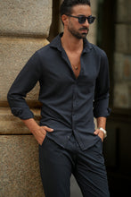 Carregar imagem no visualizador da galeria, CAMISA ELÁSTICA COM TEXTURA AZUL - Men Clothing | Leaders in Design & Quality | Donato