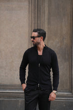 Carregar imagem no visualizador da galeria, CARDIGAN DUPLO FECHO PRETO - Men Clothing | Leaders in Design & Quality | Donato