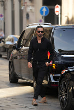 Carregar imagem no visualizador da galeria, CARDIGAN DUPLO FECHO PRETO - Men Clothing | Leaders in Design & Quality | Donato