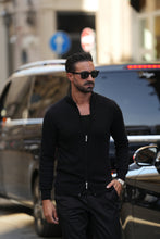 Carregar imagem no visualizador da galeria, CARDIGAN DUPLO FECHO PRETO - Men Clothing | Leaders in Design & Quality | Donato