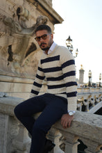 Carregar imagem no visualizador da galeria, Pearl and Navy Sweater - Men Clothing | Leaders in Design & Quality | Donato
