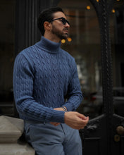 Carregar imagem no visualizador da galeria, Indigo Turtle Neck - Men Clothing | Leaders in Design & Quality | Donato