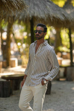 Carregar imagem no visualizador da galeria, CAMISA PÉROLA COM RISCA - Men Clothing | Leaders in Design & Quality | Donato