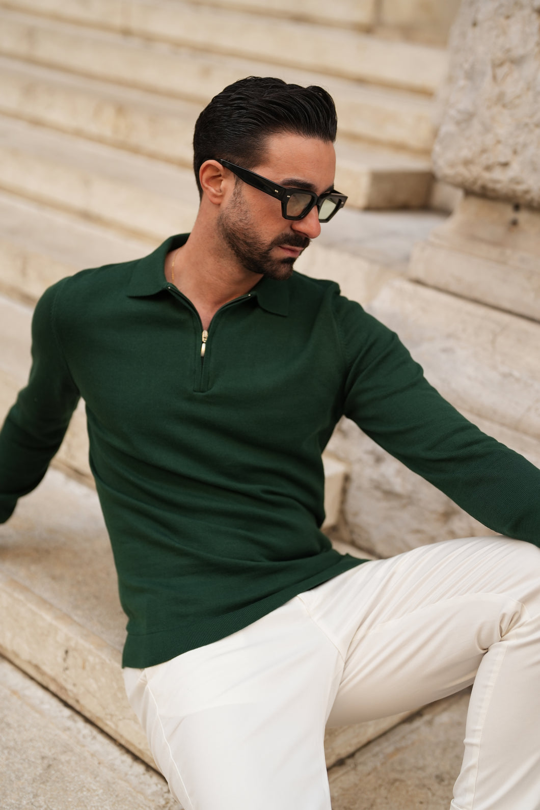 POLO COM FECHO VERDE