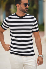 Carregar imagem no visualizador da galeria, WHITE&amp;BLUE RAYAS DONATO T-SHIRT - Men Clothing | Leaders in Design &amp; Quality | Donato
