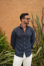 Carregar imagem no visualizador da galeria, Linen Shirt Navy Fresh - Men Clothing | Leaders in Design &amp; Quality | Donato
