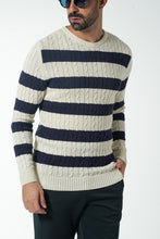 Carregar imagem no visualizador da galeria, SWEATER MARINHO &amp; PEROLA
