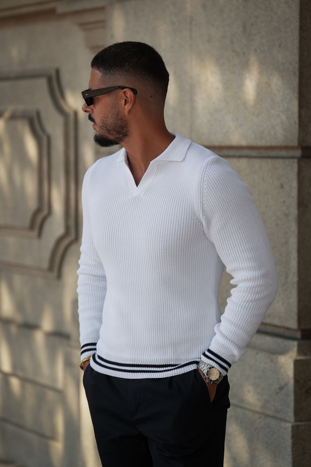 POLO BRANCO DE MALHA MILÃO