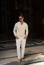 Carregar imagem no visualizador da galeria, CARDIGAN DUPLO FECHO OFF-WHITE
