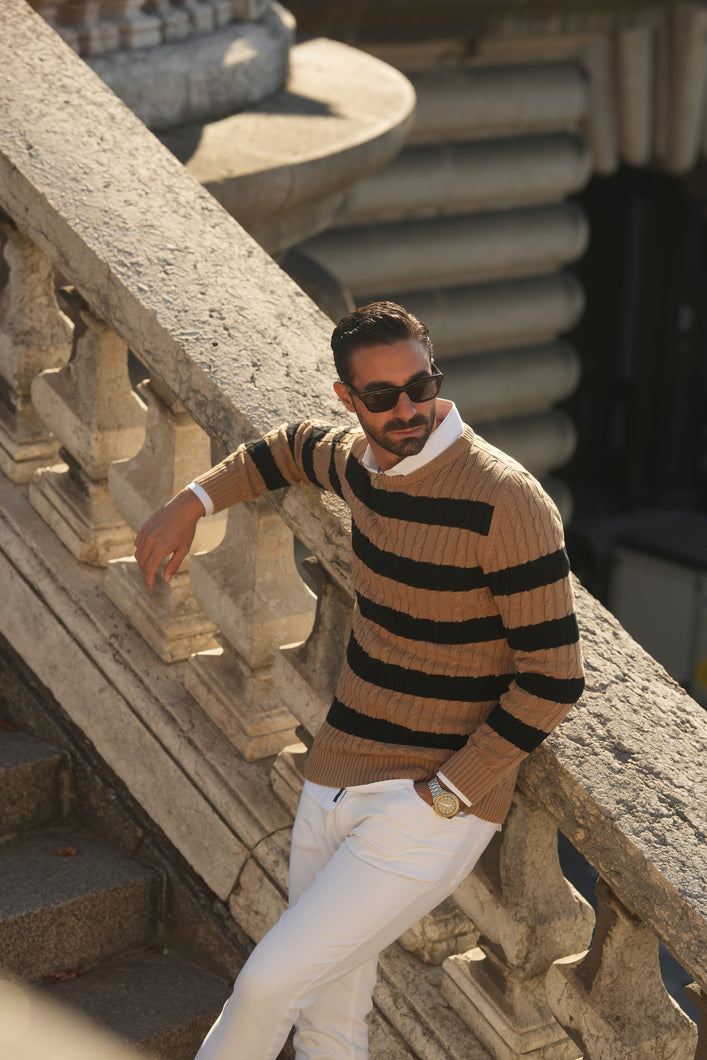 BROWN&BLACK SWEATER - Men Clothing | Leaders in Design & Quality | Donato