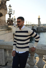 Carregar imagem no visualizador da galeria, Pearl and Navy Sweater - Men Clothing | Leaders in Design &amp; Quality | Donato
