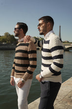 Carregar imagem no visualizador da galeria, Pearl and Navy Sweater - Men Clothing | Leaders in Design &amp; Quality | Donato
