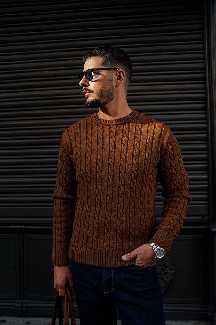Brown Jumper - Men Clothing | Leaders in Design & Quality | Donato
