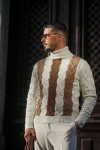Carregar imagem no visualizador da galeria, Pearl Tricolor Turtle Neck - Men Clothing | Leaders in Design &amp; Quality | Donato

