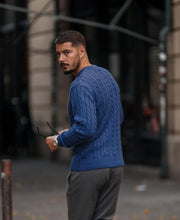 Carregar imagem no visualizador da galeria, Indigo Jumper - Men Clothing | Leaders in Design &amp; Quality | Donato

