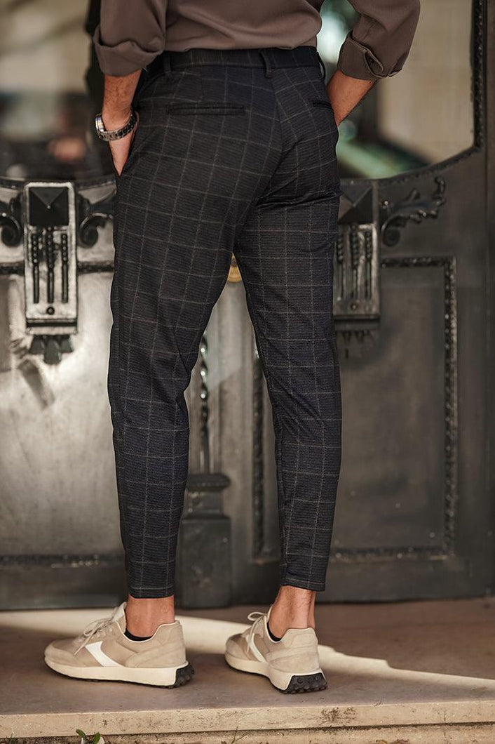 Blue Squares Pants - Men Clothing | Leaders in Design & Quality | Donato