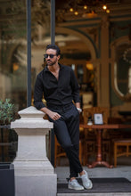 Carregar imagem no visualizador da galeria, Black Long Sleeve Shirt - Men Clothing | Leaders in Design &amp; Quality | Donato
