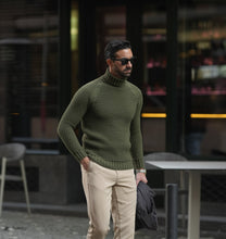 Carregar imagem no visualizador da galeria, TURTLENECK JUMPER KAKI STRUCTURE - Men Clothing | Leaders in Design &amp; Quality | Donato
