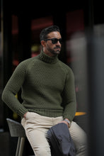 Carregar imagem no visualizador da galeria, TURTLENECK JUMPER KAKI STRUCTURE - Men Clothing | Leaders in Design &amp; Quality | Donato
