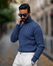 Carregar imagem no visualizador da galeria, Indigo Turtle Neck - Men Clothing | Leaders in Design &amp; Quality | Donato
