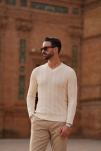 Carregar imagem no visualizador da galeria, V-NECK BEGE - Men Clothing | Leaders in Design &amp; Quality | Donato
