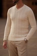 Carregar imagem no visualizador da galeria, V-NECK BEGE - Men Clothing | Leaders in Design &amp; Quality | Donato
