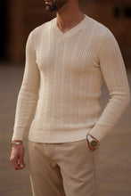 Carregar imagem no visualizador da galeria, V-NECK BEGE - Men Clothing | Leaders in Design &amp; Quality | Donato
